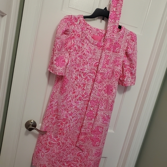 NWT Lilly Pulitzer Harriet "Pinata Pink New Blooms" Pattern Large Ret. $158 - Picture 10 of 13